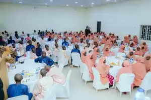Governor Sani Hosts Dinner Banquet for Released Kuriga Schoolchildren