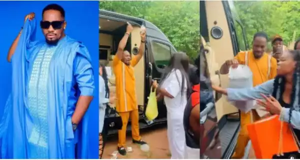 The Heartwarming Moment Junior Pope’s Wife And Friends Surprised Him With Loads Of Gifts On Birthday (Video)