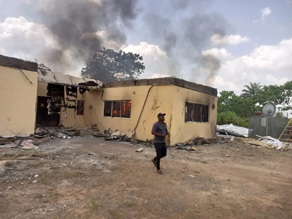Again, unknown arsonists burn down another INEC office in Imo