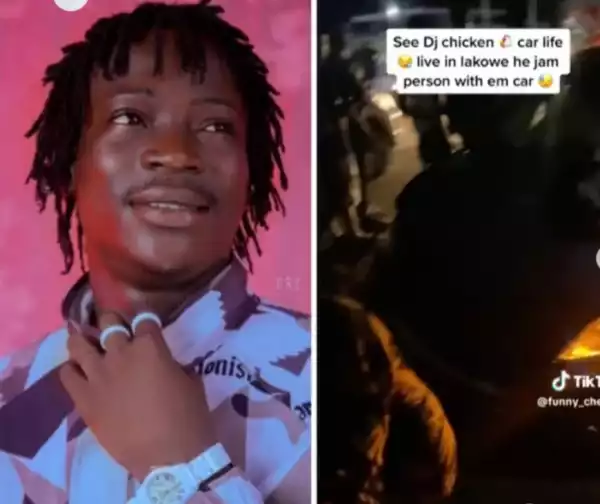 DJ Chicken’s New Car Destroyed In Lakowe After Allegedly Being Involved In A Hit-And-Run Accident (Video)