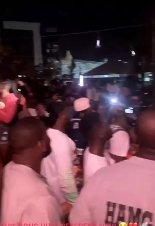 The Moment Clubgoers Paused To Mourn Davido’s Son, Ifeanyi (Video)