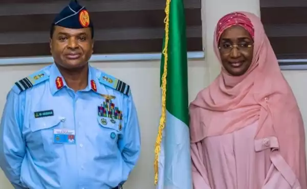 BREAKING: Chief Of Air Staff Marries Minister Sadiya Umar-Farouq