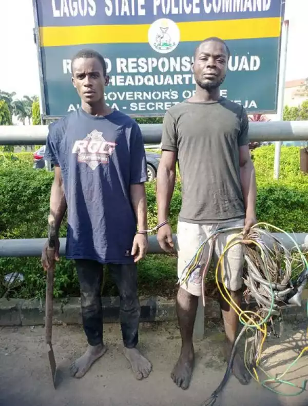 Police Arrest Two Cable Vandals In Lagos