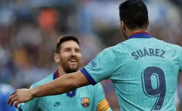 Luis Suarez gives his opinion on where former Barcelona team-mate Lionel Messi should play next season
