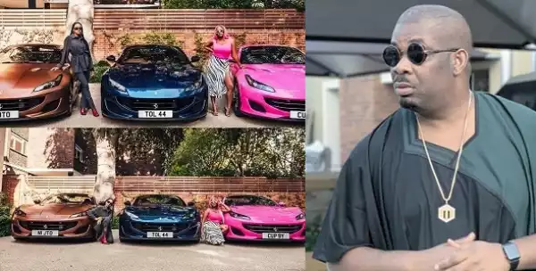 Don Jazzy promises his unborn kids luxury as he react to Otedola’s Ferrari gift to his daughters