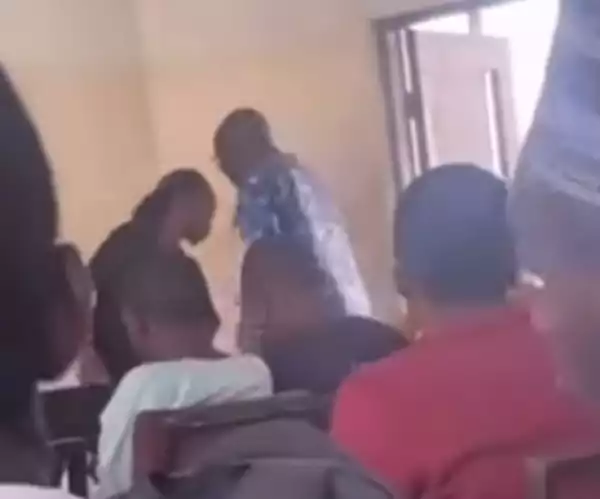 OAU Lecturer Assaults Female Student For Refusing To Switch Off Her Phone During Lectures (Video)