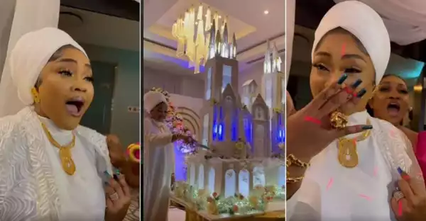 Mercy Aigbe In Tears As Friends Throw Surprise Party For Her