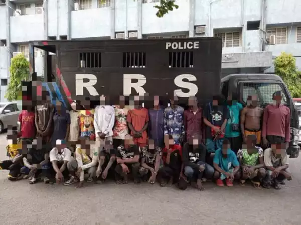 Lagos Police Arrest 28 Suspects From Black Spots (Photo)