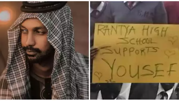 #BBNaija: Yousef Gets Support From His Students As They Take To The Street To Campaign For Him To Survive Eviction