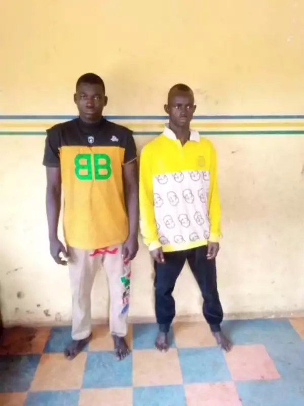 Photo Of Two Men Nabbed For Stealing Dangote Truck In Ogun