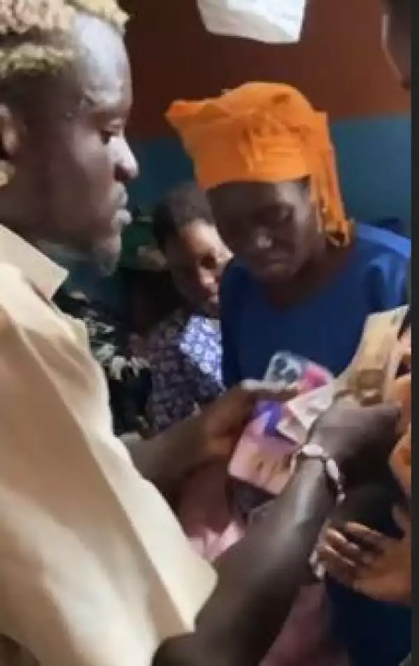 Singer Portable Visits New Mother Of Twins, Gives Her Cash Gift (Video)