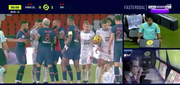 The Referee Sent Off Five Players In PSG V Marseille