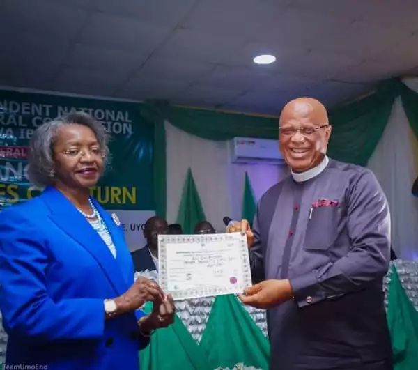 INEC issues Certificate of Return to Akwa Ibom Governor-elect, Eno