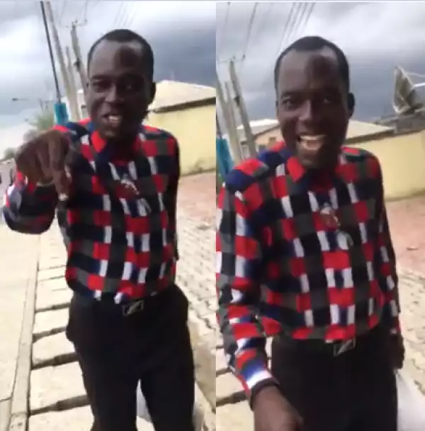 Pastor filmed harassing ladies over their dressing and threatening them with hell while doing street evangelism (video)