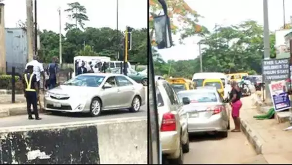 Revealed: How Policemen, LASTMA Officers Extort Motorists Using Traffic Light In Lagos Community