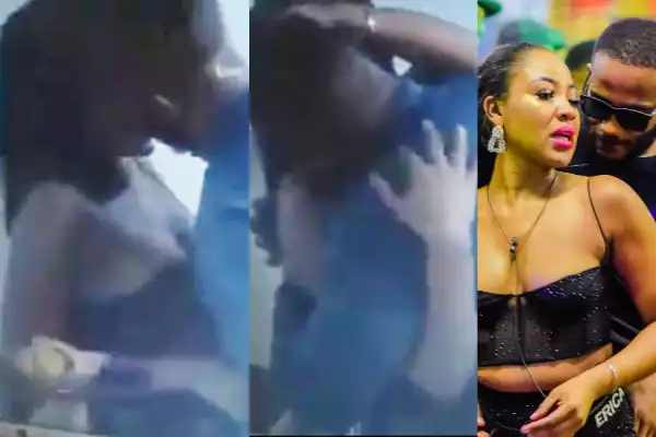 #BBNaija: Watch How Kiddwaya Kissed Erica Passionately After She Made Him Dep. HOH On Monday Night (Video)