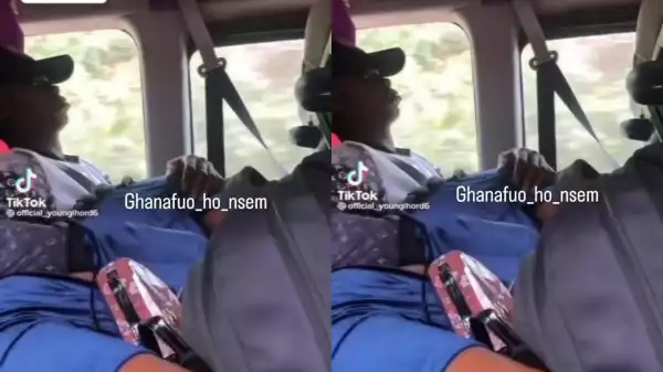 Man caught on camera smooching his lover in a commercial bus with other passengers