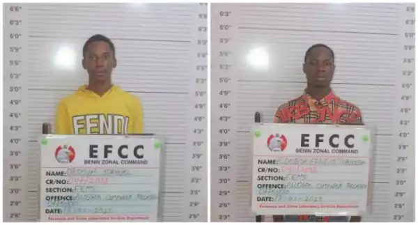 Two Yahoo Boys Bag Three Years Imprisonment in Benin (Photo)