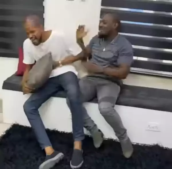 Video Of Jim Iyke And Uche Maduagwu Laughing And Hugging After Their Staged Fight