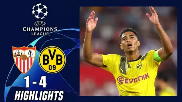 Sevilla vs Borussia Dortmund 1 - 4 (Champions League 2022 Goals & Highlights)