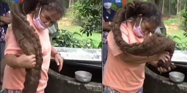 Reason Why This Woman has Not Washed Her Hair For over 20years Will Shock You