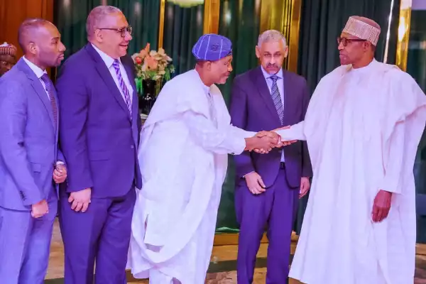 President Buhari Receives DG Of Arab Bank And CBN Governor Godwin Emefiele