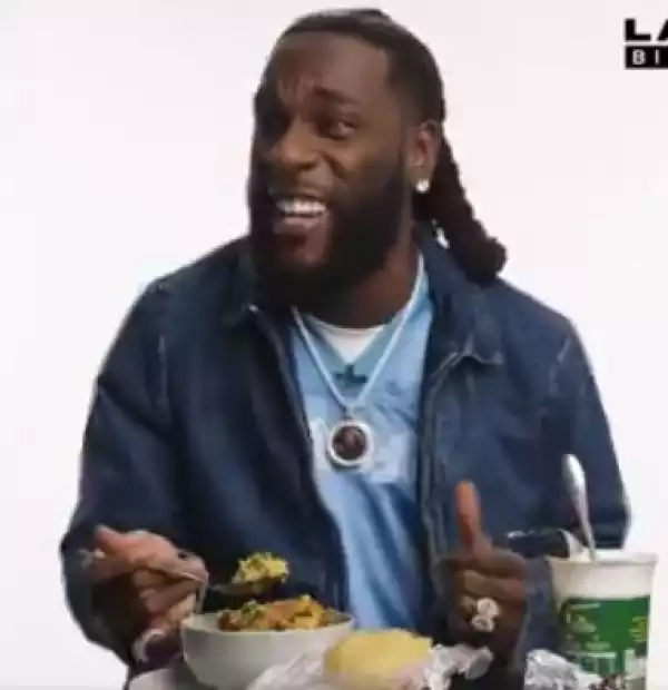 Burna Boy Rejects Cauliflower Cheese, Requests For Garri And Egusi (Video)