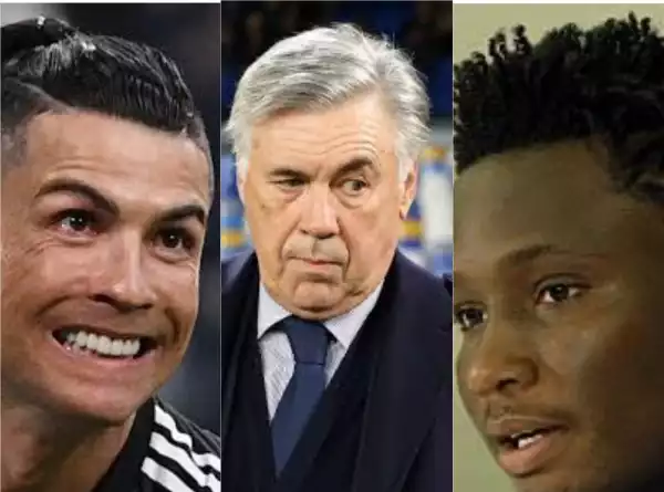 Carlo Ancelotti excludes, Cristiano Ronaldo, Mikel Obi and Sunday Oliseh from his all time best 11 players (See list)