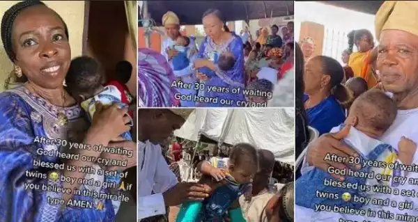 Nigerian Couple Welcome Twin Babies After 30 Years