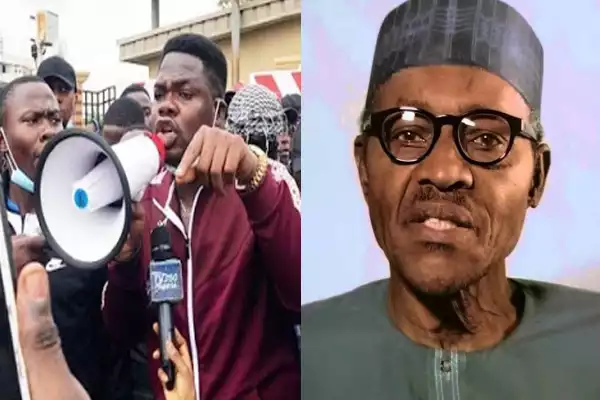 Mr. Macaroni cries out as he urges president Buhari to resign
