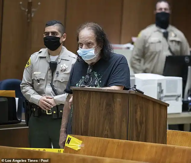 Adult film star, Ron Jeremy makes his first appearance in court after he was charged with raping three women and sexually assaulting another (photos)