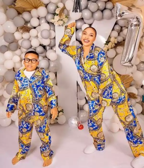 My Head Is Bigging – Tonto Dikeh Writes As She Shows Off Her Son’s Grades In School (Video)