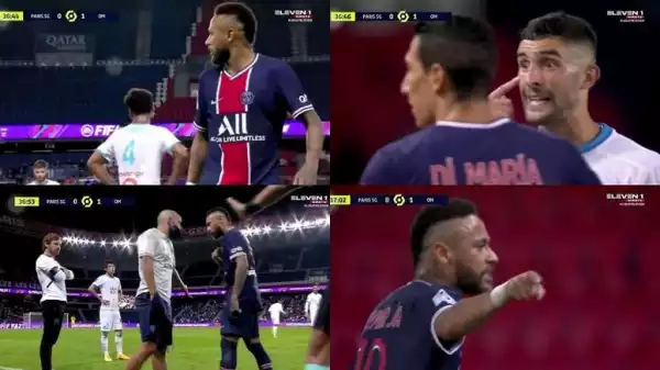 The Brazilian Was Furious After Clashing With The Marseille Central Defender