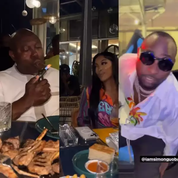 Davido Takes Simon Guobadia and Porsha Williams Out On A Dinner Date In Lagos (Video)
