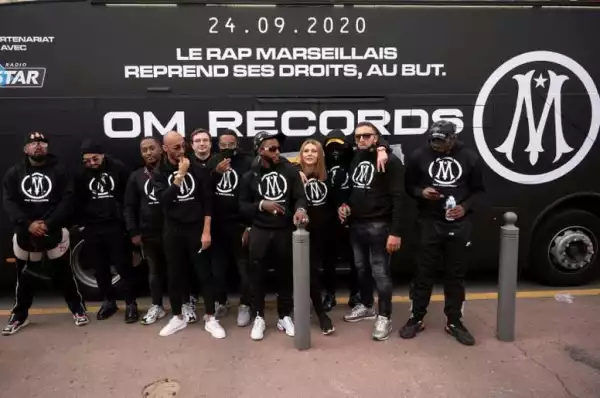 Rap Artists From Marseille Pose In Front Of A Bus
