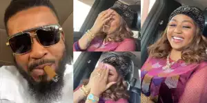 Why Shall You Shy – Chidi Mokeme Teases Blushing Regina Daniels As They Link Up (Video)