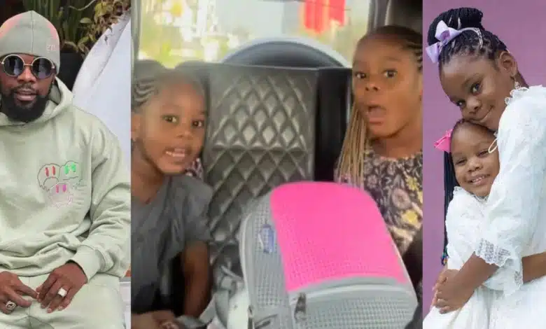 “Daddy are you clumsy” — Patoranking’s daughter ask him as he fails to pronounce a word well