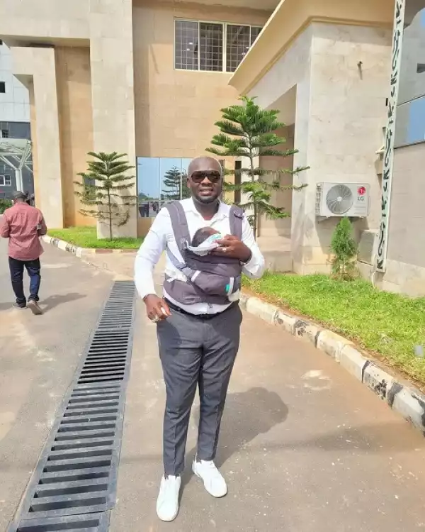 Being A Father Looks Good On Me – Yomi Fabiyi Overjoyed As He Shares Adorable Moment With Son, Akorede