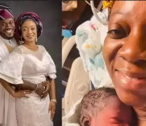 Nollywood Actor, Deyemi Okanlawon Welcomes 3rd Child With His Wife (Video)