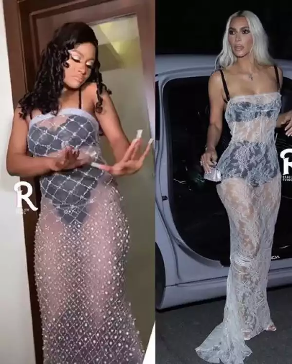 Your Stylist Should Be Jailed - Reactions As BBNaija Winner, Phyna Rocks Kim Kardashian Inspired See-through Dress