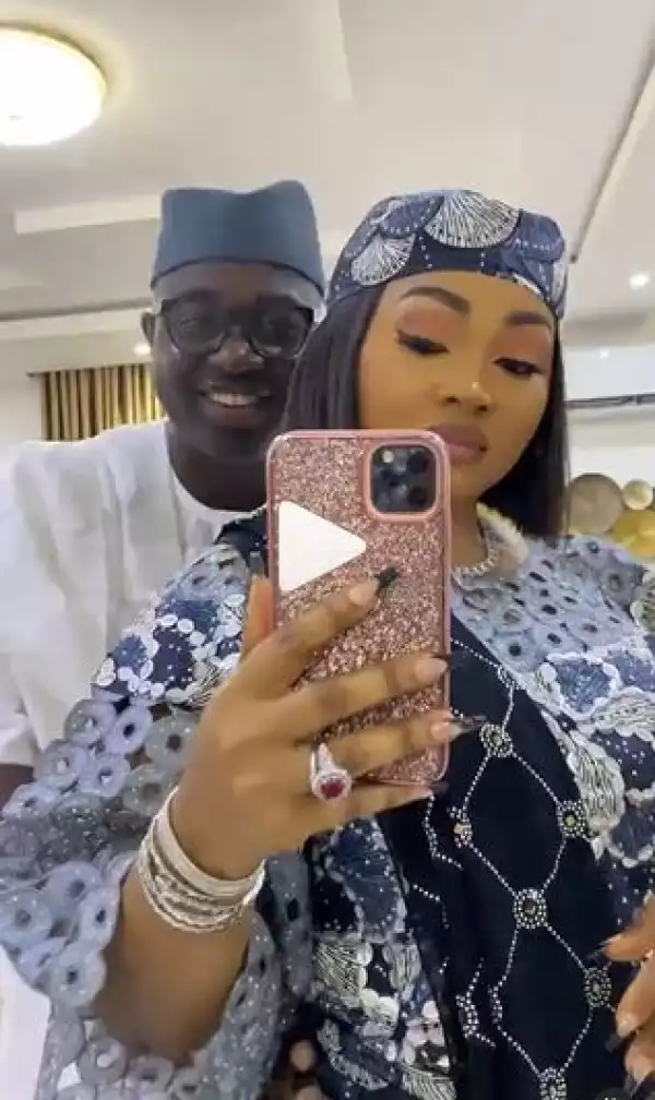 Mercy Aigbe Flaunts New Wedding Ring From Husband, Kazim Adeoti (Video)