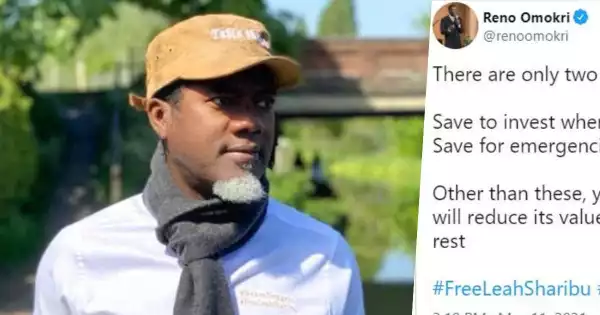“Two Reasons Why You Should Save Money” – Reno Omokri Dish Out Words Of Advice