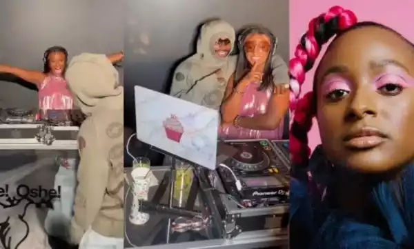 Excitement as DJ Cuppy Meets Asake For The First Time (Video)