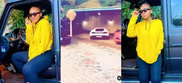 Regina Daniels Shows It All, The Fleet Of Expensive Cars In Their Garage