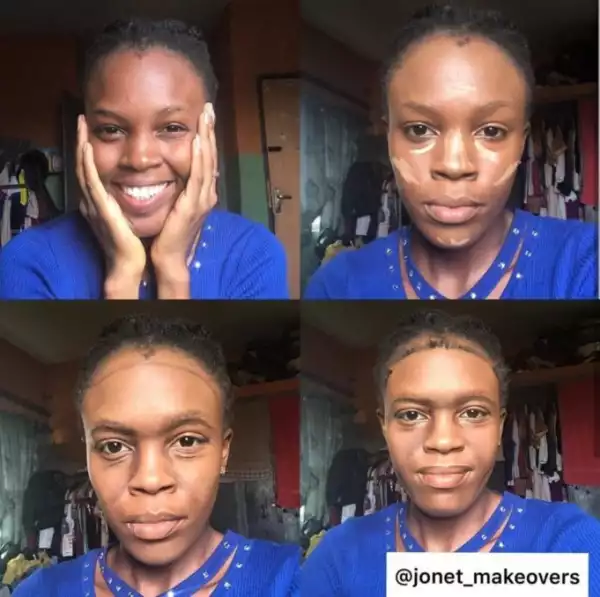 Make-up Artist Transforms Her Face To Look Like Actor, Kanayo O Kanayo’s Face (Photos)