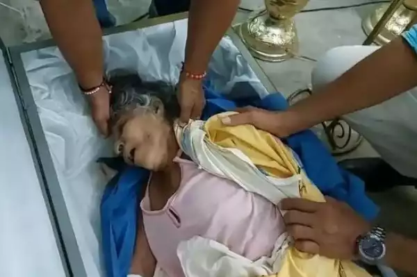 Woman Miraculously Comes Back To Life Inside Her Coffin Ahead Of Her Funeral (Video)