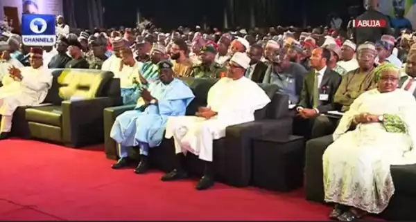 Tinubu, Osinbajo, Aisha, Others In Attendance As Buhari Returns To Abuja For Book Launch