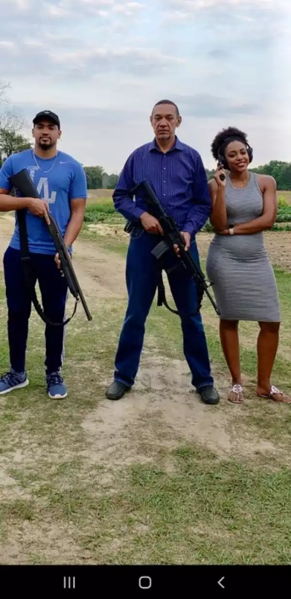 Senator Ben Murray-Bruce And His Children Pose With Guns (Photos)