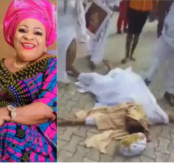 Oh No! Nigerian Actress, Nkechi Sunday Blessing Collapses At Her Mum