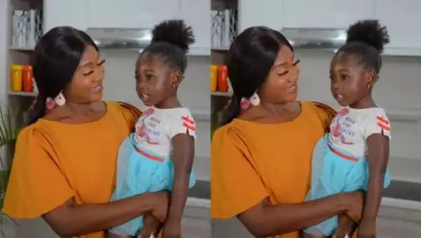 Meet Purity the Lovely daughter of Mercy Johnson who look exactly like her Mum (Photos)